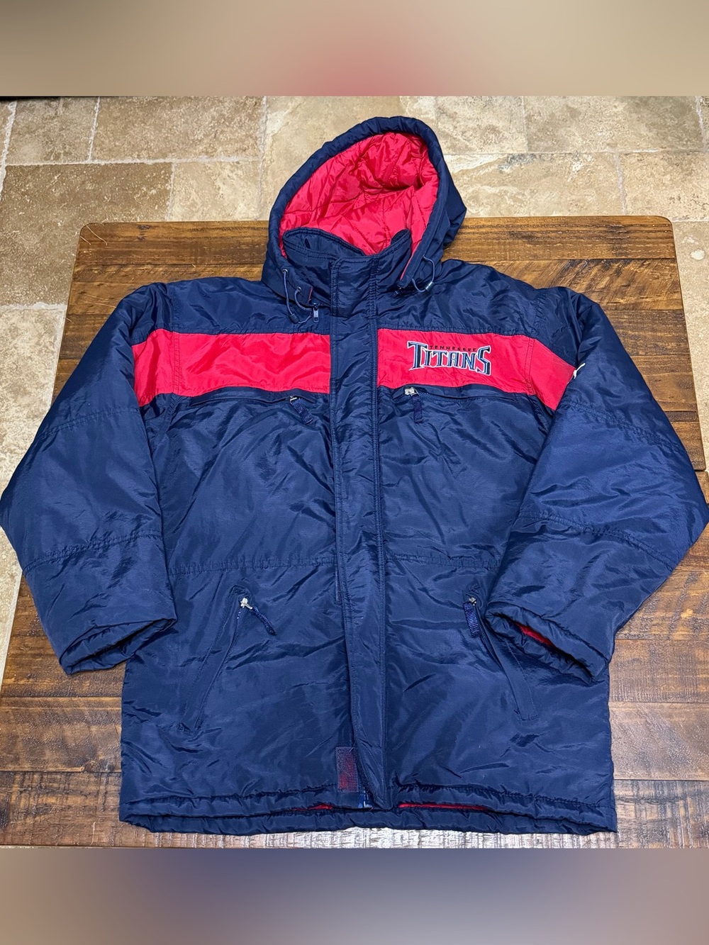 Tennessee Titans NFL football Puma jacket coat insulated zip off hood